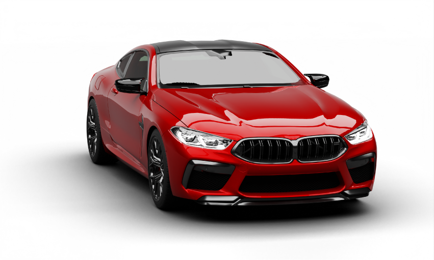 Coche BMW rojo